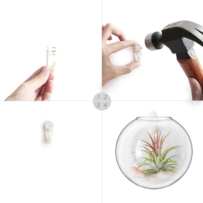 Mkono Wall Hanging Planter Propagation Station Glass Flower Vase - Image 5