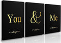 GUBIYU Black and Gold Bedroom Art Love Wall Decor by GUBIYU