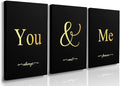 GUBIYU Black and Gold Love Canvas Poster by GUBIYU