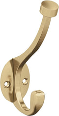 Amerock H55465BBZ | Adare Double Prong Decorative Wall Hook | Golden Champagne by Amerock