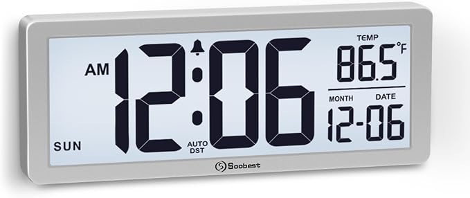 Soobest 8.5 Inch Digital Wall Clock Battery Operated by Soobest