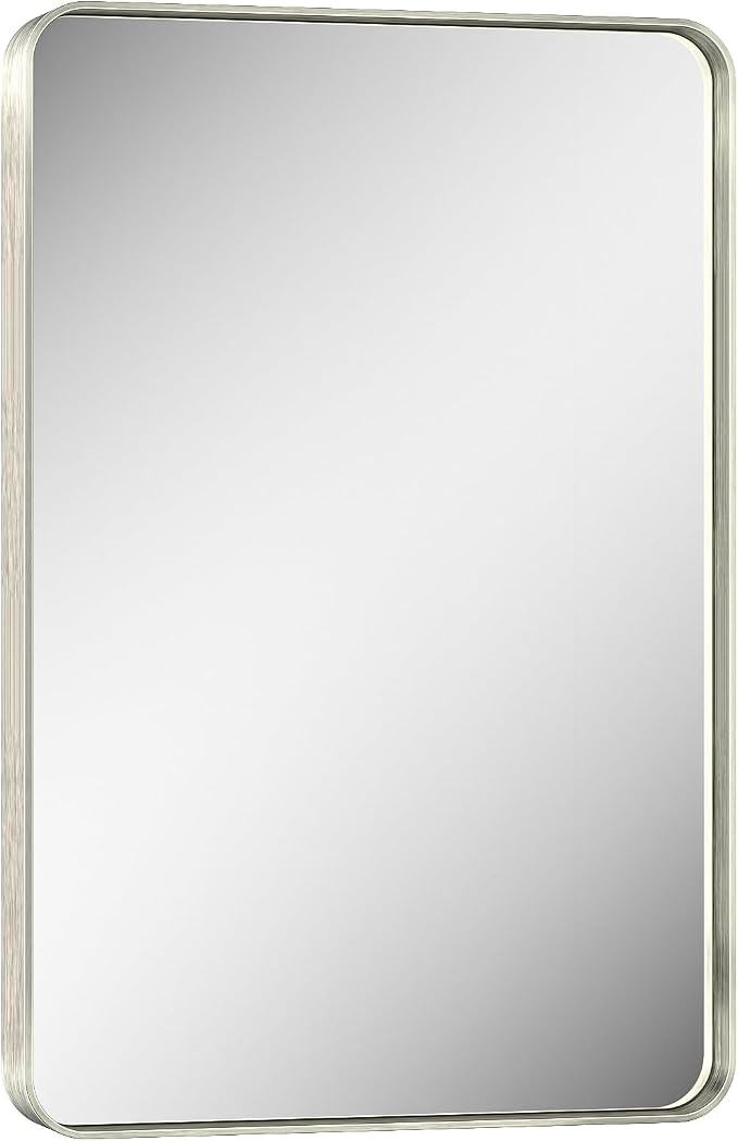 Keonjinn 20 x 30 Inch Brushed Nickel Bathroom Mirrors - Image 9