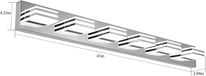 Modern Bathroom Light Fixtures 6 Light LED Vanity Lighting Bar 41 Inch Wall - Image 3
