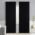 MIULEE Black Back Tab Blackout Curtains 84 Inch Length 2 Panels Set by MIULEE