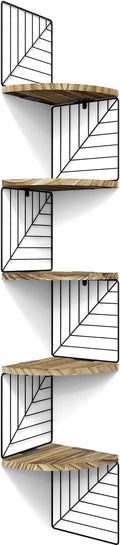 Love-KANKEI Corner Shelf Wall Mount of 5 Tier Rustic Wood Floating Shelves Wall by Love-KANKEI