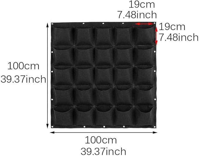 WFIST Vertical Hanging Planter Bag, Breathable Felt Wall Garden Planter - Image 2