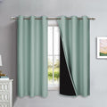 NICETOWN 100% Blackout Lined Curtains, Seafoam Green, 1 Pair, 2 Thick Layers by NICETOWN