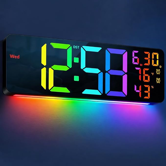 MASHI 17.3" Large Digital Wall Mount Clock, Digital Clock - Image 9