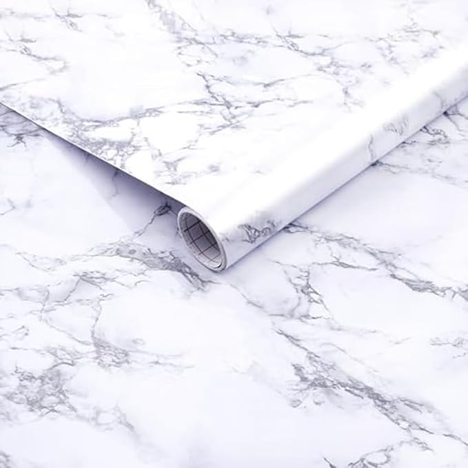 Arthome White Marble Contact Paper by ArthomeWALLDECOR
