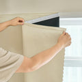 AJAZZ Self Adhesive Curtains 100% Blackout Shades Window Cover Sticky Curtain by AJAZZ