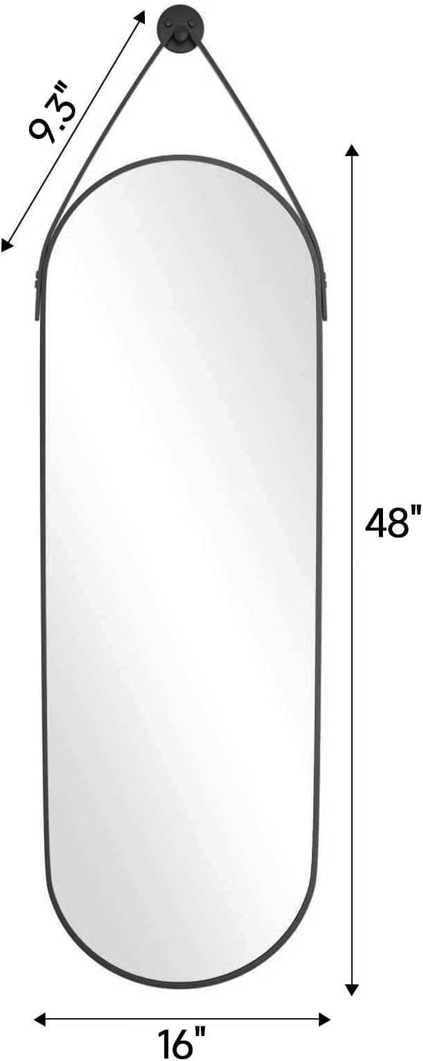 Full Length Mirror, Oval Wall Mounted Mirror - Image 4