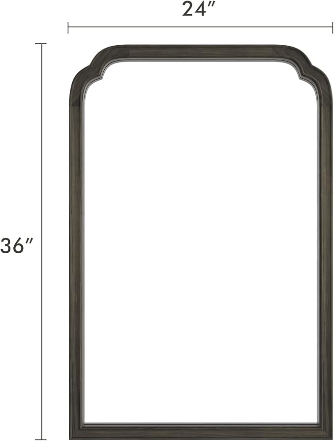 WallBeyond Wooden Framed Wall Mirror, Natural Wood Bathroom Vanity Mirror - Image 3