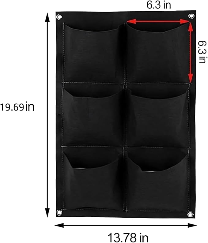 WFIST Vertical Hanging Planter Bag, Breathable Felt Wall Garden Planter - Image 2