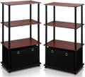 Furinno GO GREEN Storage Shelf Set of 2, 4-Tier Storage Rack by Furinno-FitsYourSpaceFitsYourBudget