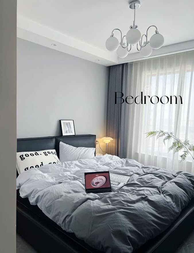 Dimoon 118''x17.7'' Grey Peel and Stick Wallpaper Contact Paper Modern Self - Image 6
