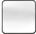 Wall Mount Mirror for Bathroom, Brushed Black Metal Framed Rounded Corner by Minuover