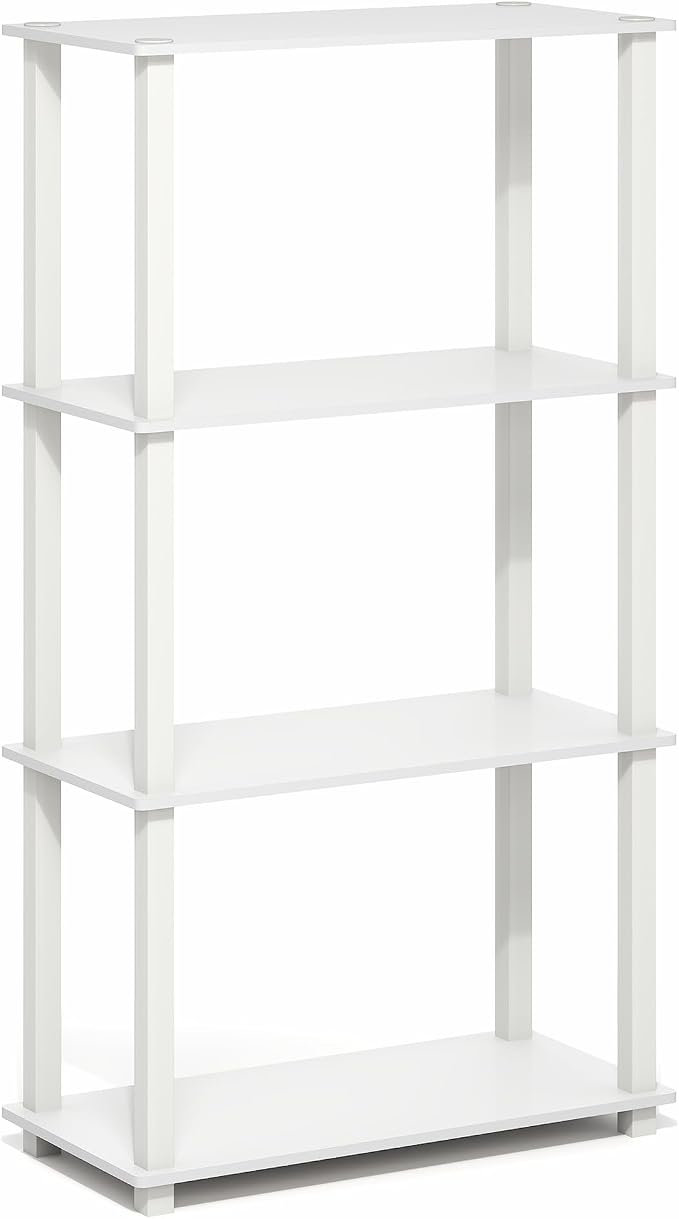 Furinno Turn-S-Tube Storage Shelves, 4-Tier Book Shelf, Corner Shelf, Toolless - Image 6