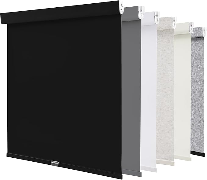 AOSKY No Drill Cordless Blackout Roller Shades by AOSKY