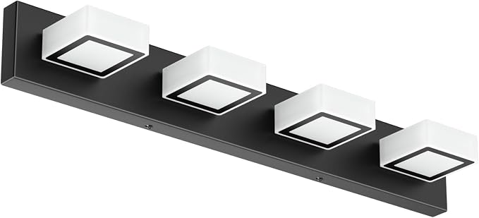 Ralbay Black Bathroom Vanity Lights 30inch Metal Acrylic LED Modern Bathroom - Image 9