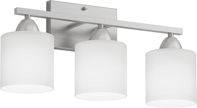 Bathroom Lighting Fixtures Over Mirror Brushed Nickel, Anti-Rust 3-Light - Image 8