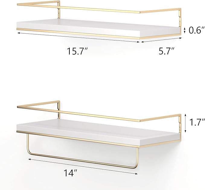 Shario White Floating Shelves - Image 3