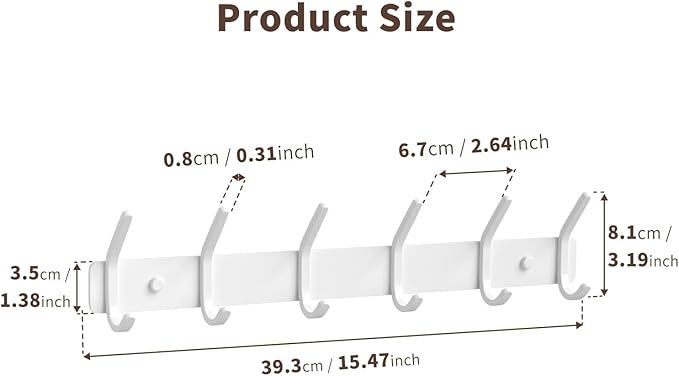 GWAAZXGZ Coat Rack Wall Mount Hooks - Image 6