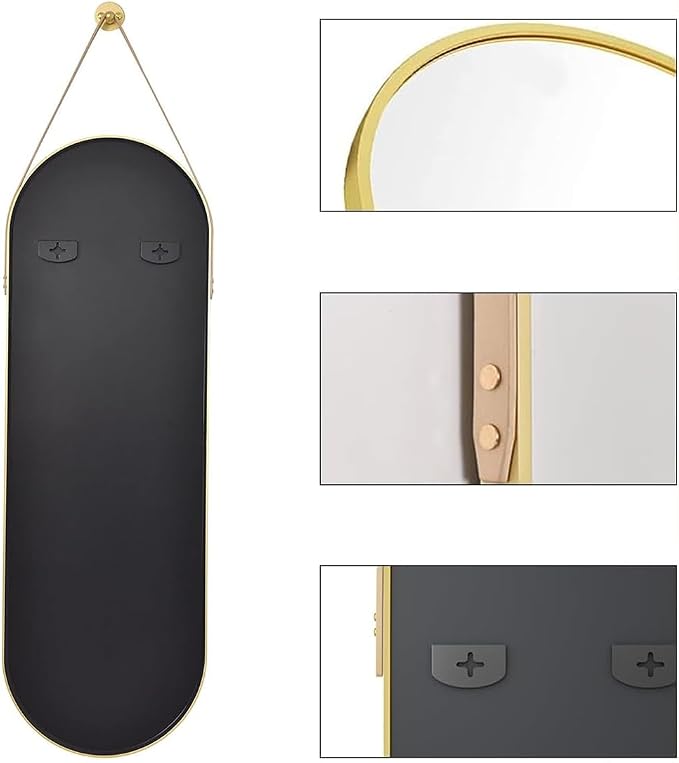 OGCAU 48'' x 16'' Full Length Mirror Wall-Mounted, Full Body Hanging Mirror - Image 6