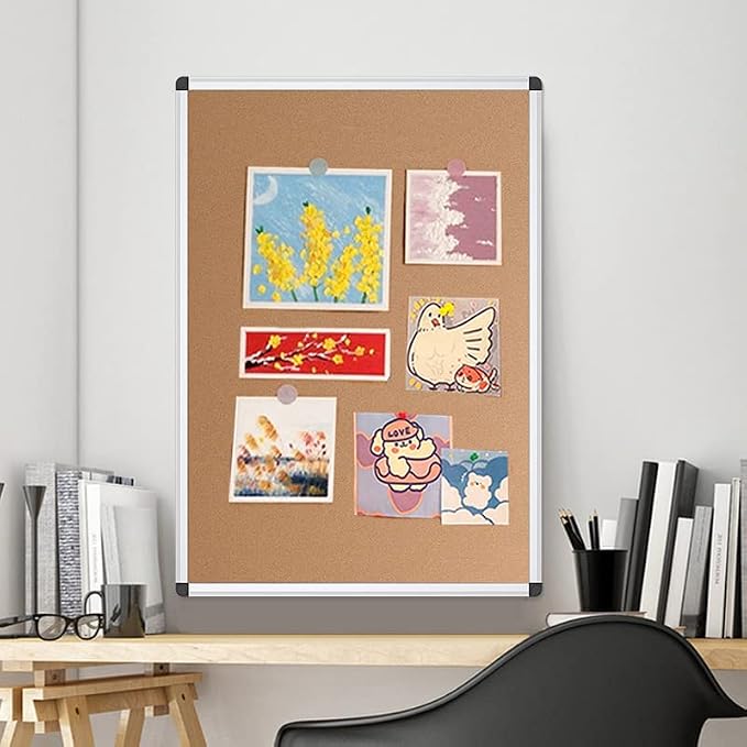 VIZ-PRO Cork Notice Board, 48 X 24 Inches - Image 7