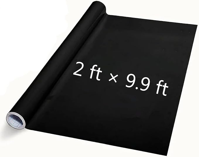 Chalkboard Contact Paper Wall Sticker 2 ft. x 9.9 ft. DIY Adhesive Blackboard by TAKSDAI