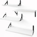 YGEOMER Floating Shelves for Wall, Different Sizes White Wall Shelves for by YGEOMER
