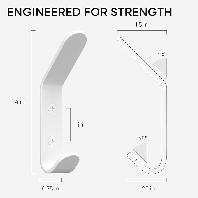 Homeforia Wall Coat Hook Rack - Image 4