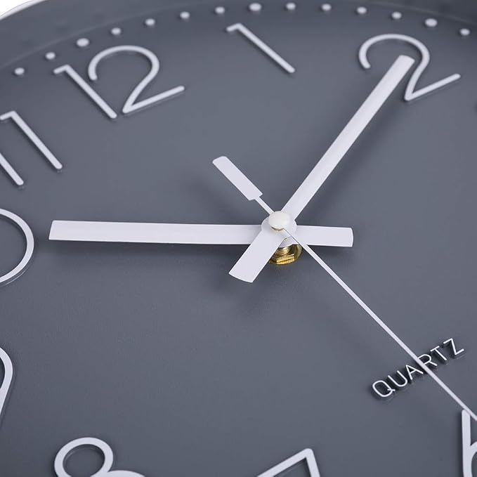 jomparis 16 Inch Gray Large Wall Clock Silent Modern Elegant Decor - Image 7