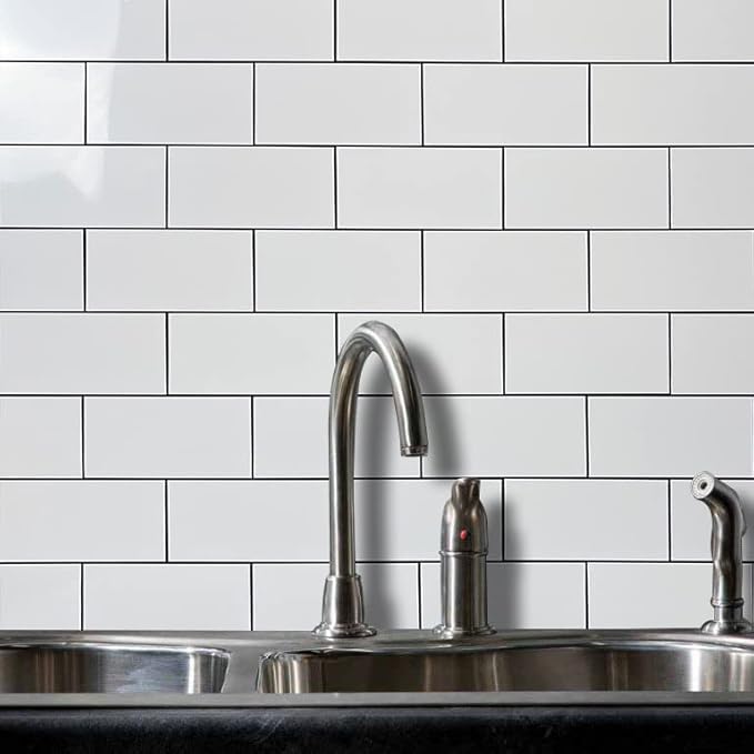 AULIGET 3" x 6" Thick PVC Peel and Stick Backsplash, Subway Tile Peel and Stick - Image 6