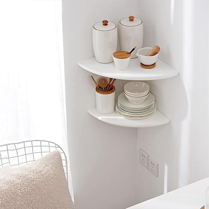 Corner Shelves, Round End Wall Mount - Image 6