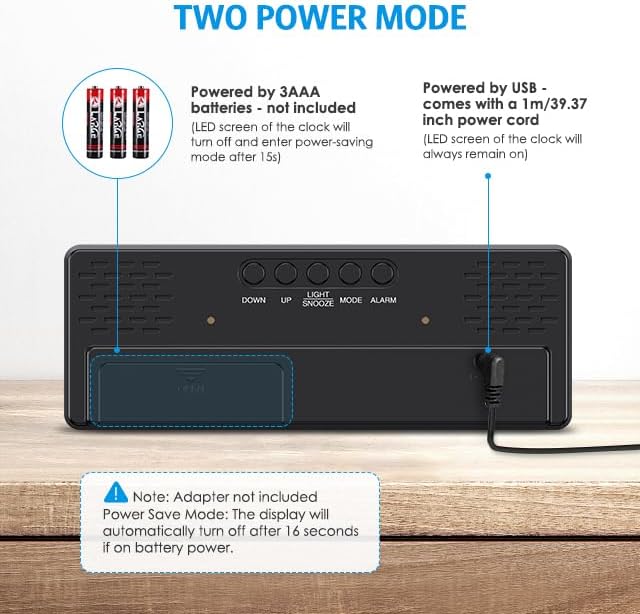 AMIR Digital Alarm Clock, LED Clock - Image 6