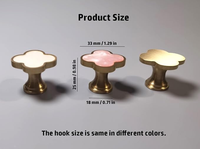 Solid Brass Decorative Wall Hooks, Coat Backpack Purse Screw-in Hangers - Image 6
