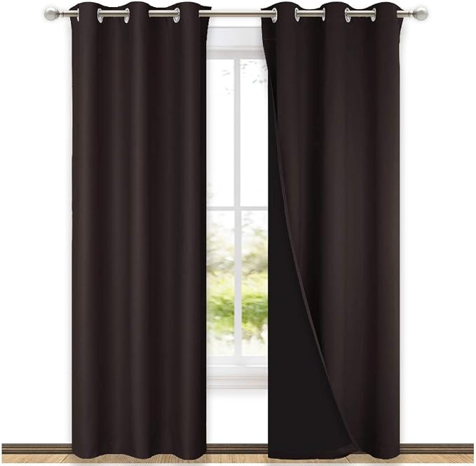 NICETOWN Blackout Curtains 80 inches Long, 2 Pieces, Full Light Blocking Drapes by NICETOWN