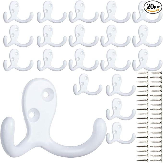 IBosins 20 Pack Heavy Duty Coat Hooks Wall Mounted by IBosins