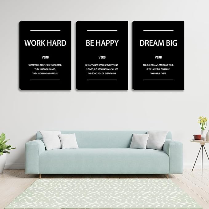 Motivational Affirmation Wall Art Inspirational Poster Prints Encourage Office - Image 2