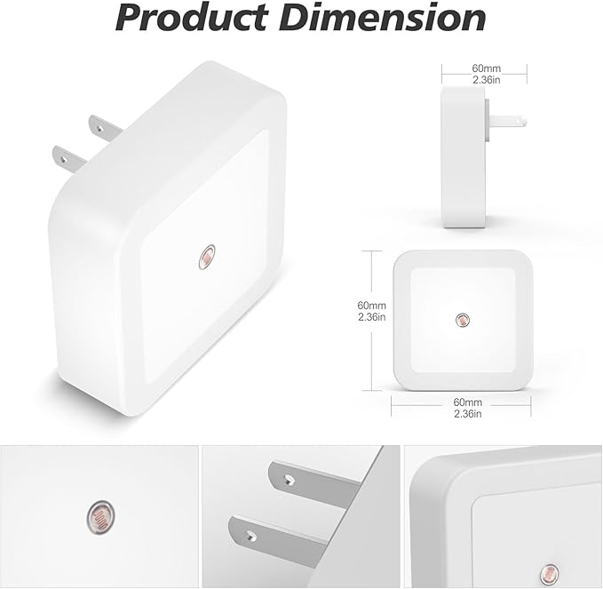 Sujeet Red Night Light, Night Lights Plug into Wall 4-Pack, Nightlight Plug in - Image 5