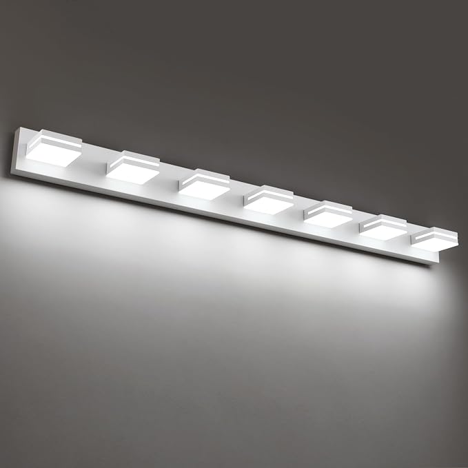 SineRise LED Modern Bathroom Vanity Light Fixtures, Matte White Modern Acrylic by SINERISELIGHTING