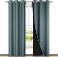 NICETOWN Greyish Blue Blackout Curtains 80 inches Long, Full Light Blocking by NICETOWN
