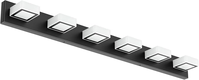 Ralbay Black Bathroom Vanity Lights 48inch Metal Acrylic LED Modern Bathroom - Image 9