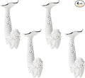 SOFFEE DESIGN 4pcs White Mermaid Shape Metal Coat Hooks, Playful Mermaid Design by SOFFEEDESIGN
