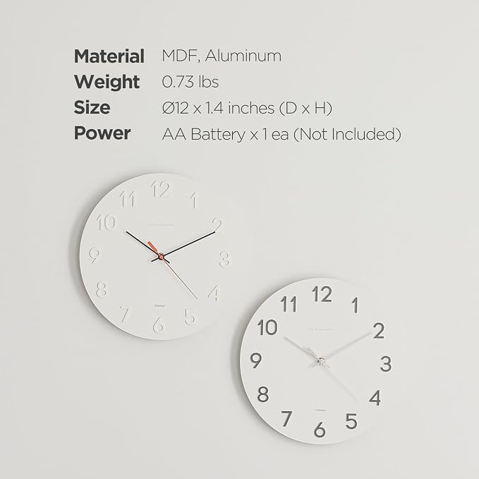 mooas 3D Numbers Modern Wall Clock - Image 8