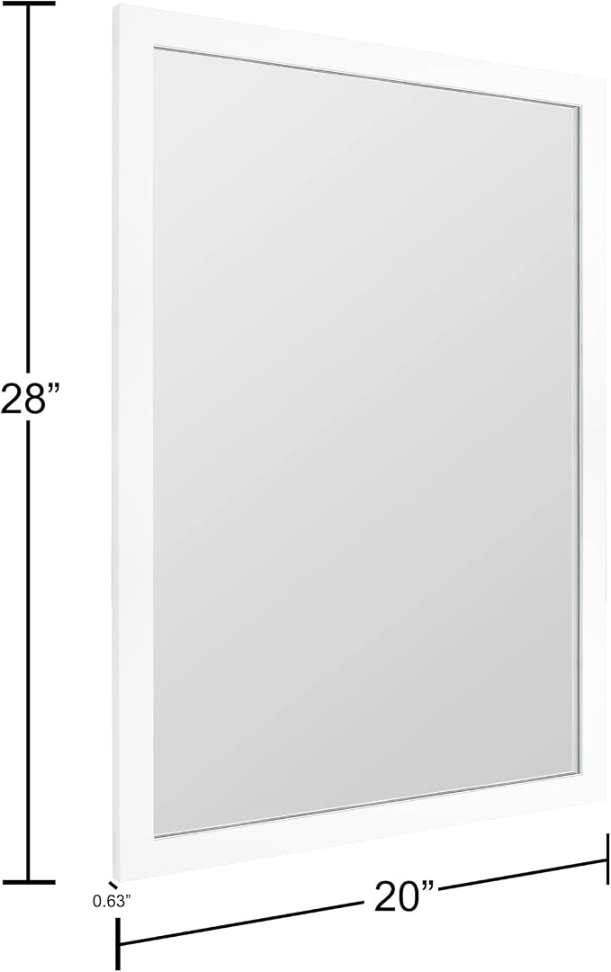 BOMINICA Rectangular Wall Mirror 20” x 28” Bathroom Mirror Framed Wall Mirror - Image 4