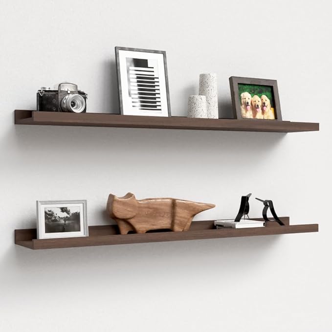 Boswillon 35.3 Inches Long Floating Shelves Wall Mounted, 2 Set Farmhouse Wall by Boswillon