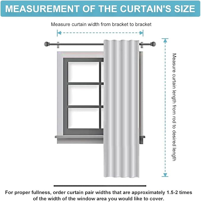 RYB HOME Room Darkening Thermal Blackout Curtains, Window Curtains Draperies - Image 8