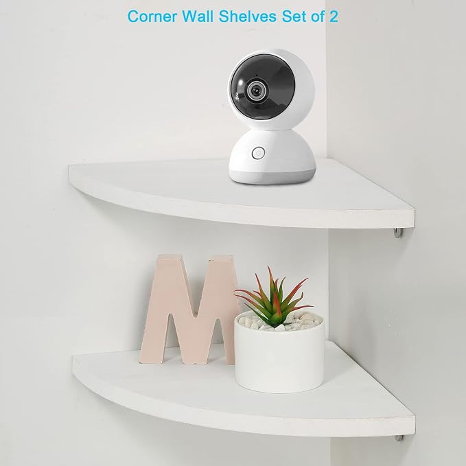 JORIKCHUO 10 inch Corner Wall Shelf Set of 2, Solid Wood Corner Floating Shelves - Image 3