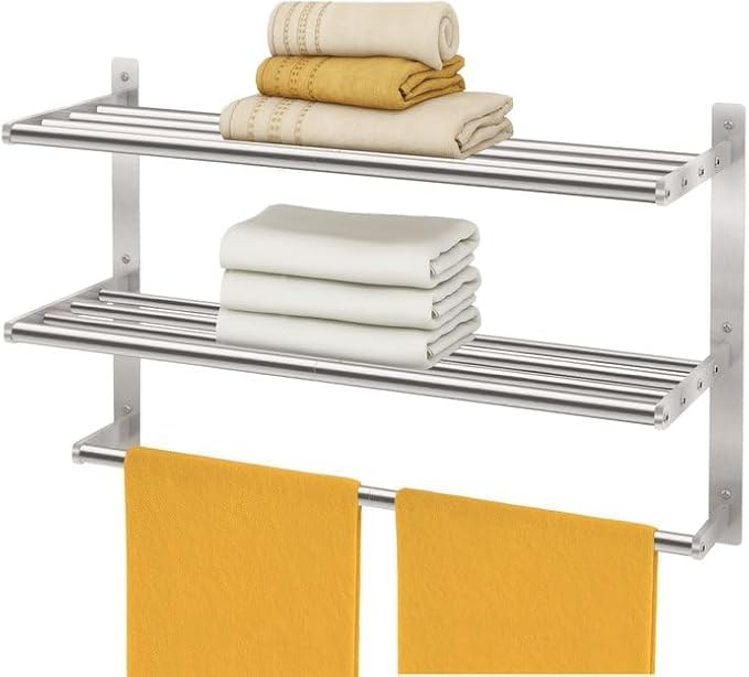 Hotel Towel Racks for Bathroom Wall Mounted, BETHOM 24 Inch Towel Shelf for - Image 2